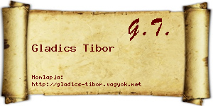 Gladics Tibor névjegykártya